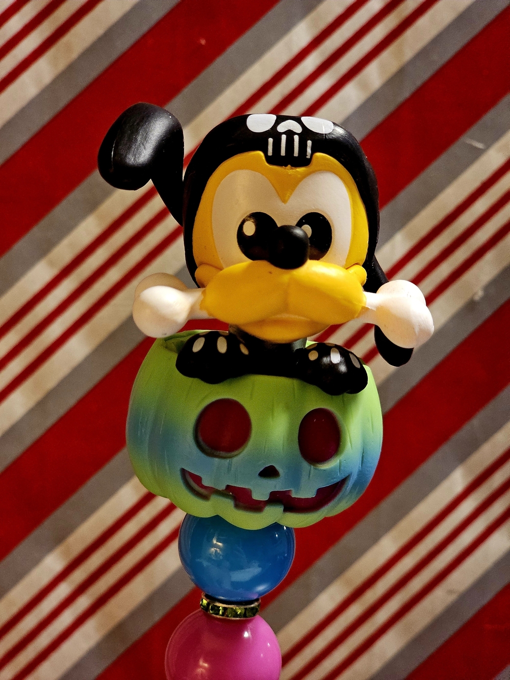 Disney Mickey Mouse Pluto Pumpkin Halloween Specialty Beaded Pen